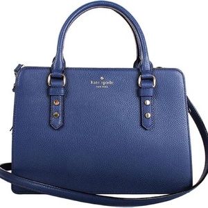 New Kate Spade WKRU4002 LiseMulberryStreet Diverblue (438) LeatherSatchelHandbag